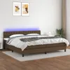 Boxspringbett mit Matratze & LED Dunkelbraun 200x200 cm Produktbild-Vorschau 2