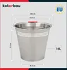 KOTARBAU® Seau à Cendre Acier Inoxydable 16 L Argent Seau Voir les images du produit 3