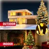 A collage showing outdoor and indoor Christmas decorations with lights. Náhled obrázku produktu