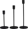 Arti Casa Bougeoir Noir Set de 3 bougeoirs - Convient pour Voir les images du produit 1