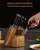 Set di coltelli da cucina VEVOR con ceppo (legno) e acciaio Anteprima dell’immagine prodotto 6