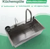 A stainless steel kitchen sink with various accessories, presented with marketing text and graphics. Náhľad obrázku produktu