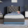 A bedroom scene featuring a bed with integrated features. Náhled obrázku produktu