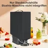 A slushie machine cover is displayed on a table with drinks and fruit, suggesting a lifestyle context. Produktbild-Vorschau
