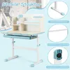 Bureau enfant réglable avec plateau inclinable, étagères et Voir les images du produit 5
