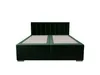 A bed frame with a headboard, shown from the front. Produktbild-Vorschau