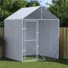vidaXL Cuccia per cani da esterno con tetto Silver 2x2x2,5 Anteprima dell’immagine prodotto 14