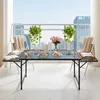ACXIN Buitenmeubel, zwart, 120x60 cm, inklapbare Productafbeelding-voorbeeld 7
