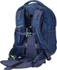 The back view of a blue backpack with geometric patterns. Anteprima dell’immagine prodotto