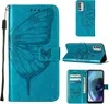 Moto G51 5G Hülle, Schmetterling Prägung Flip Leder Produktbild-Vorschau 1