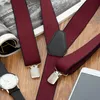 Bretelle larghe 3,5 cm a forma di Y bordeaux Anteprima dell’immagine prodotto 5