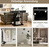A collage of images showing a console table in different room settings and close-ups of its features. Náhľad obrázku produktu