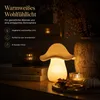 LED Porzellan Steinpilz Weiß klein Herbstdeko Dekofigur Produktbild-Vorschau 4
