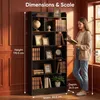 Bücherregal Standregal 6 Fach, 24 x 80 x 170 cm, Schwarz | Produktbild-Vorschau 6
