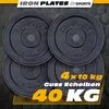 ScSPORTS® Hantelscheiben - Set, 40kg, 4x10 kg, Ø 30/31 mm, Produktbild-Vorschau 3