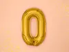 Palloncino in foil numerico ORO 35 cm - 0 ( NON RIEMPIBILE Anteprima dell’immagine prodotto 3