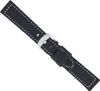 Ersatzband Uhrenarmband Leder Band schwarz 26598S, Produktbild-Vorschau 1