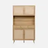 sweeek - Küchenschrank aus Holz und Rattan-Geflecht mit 4 Produktbild-Vorschau 2