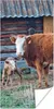 MuchoWow® Poster Kuh - Stall - Gras - Kalb 60x120 cm - Produktbild-Vorschau 1