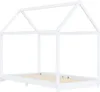 vidaXL Detská posteľ Biela masívna borovica 90 x 200 cm Náhľad obrázku produktu 1