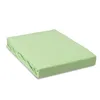 A light green fitted sheet is folded and placed on a white background. Produktbild-Vorschau