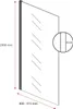 Duschwand Florida 40 x 200cm Glas Duschabtrennung Chrom - Produktbild-Vorschau 5