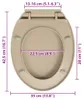 vidaXL Sedile per wc con chiusura morbida Beige Ovale Anteprima dell’immagine prodotto 4