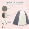 Cappello da sauna Lowell in feltro, motivo grigio/bianco, Anteprima dell’immagine prodotto 3