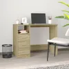 vidaXL Schreibtisch mit Schubladen Sonoma-Eiche 102x50x76 Produktbild-Vorschau 2