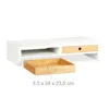 Relaxdays Monitorständer, 2 Schubladen, PC Erhöhung für Produktbild-Vorschau 5