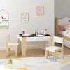 EUGAD Kindertisch mit 2 Stühlen, 4 Staumfach, aus MDF, Weiß Produktbild-Vorschau 6
