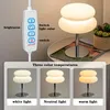 JDONG LED Nachttischlampe Vintage Glas Tischlampe Elegante Produktbild-Vorschau 2