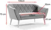 BETTSO Klassisch Sofa 2 Sitzer Scandinavisches Design Produktbild-Vorschau 2