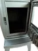 An open view of a black wood-burning stove. Podgląd zdjęcia produktu
