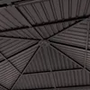 Close-up view of the underside of a dark gray metal gazebo roof structure, showing the ribbed panels and supporting beams. Anteprima dell’immagine prodotto