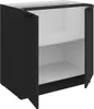 LUNARA Unterschrank mit zwei Türen – Breite 80 cm, schwarz Produktbild-Vorschau 2