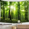 Nástenná tapiséria 200x200 cm, lesný motív, zelená, Náhľad obrázku produktu 4