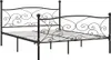 vidaXL Postel s roštovým rámem černá kovová 180 × 200 cm Náhled obrázku produktu 1