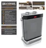 A heating appliance with accompanying product information and feature callouts. Produktbild-Vorschau