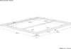 A diagram showing the dimensions of a bed frame. Produktbild-Vorschau