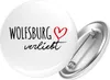 Huuraa Button Wolfsburg verliebt 59mm rund mit Produktbild-Vorschau 1