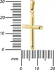 Gold Kreuzanhänger 585 / 14K Echtgold Anhänger für Damen. Produktbild-Vorschau 3
