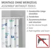 WENKO teleskopická sprchová lišta 110-185 cm vaňa bez Náhľad obrázku produktu 4