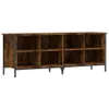 vidaXL Stojan na topánky smoke oak 131x35x50 cm odvodený Náhľad obrázku produktu 1