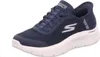 A single navy blue Skechers sneaker with a white sole is shown against a white background. Anteprima dell’immagine prodotto