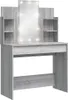 vidaXL Schminktisch mit LED-Leuchten Grau Sonoma 96x40x142 Produktbild-Vorschau 1