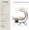 tectake® Hängeliege Elaria 195 x 132 x 197 cm, mit Produktbild-Vorschau 5