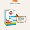 A product shot of Holle Bio baby formula with marketing text and graphics. Náhľad obrázku produktu