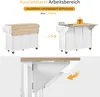 A diagram showing the extension mechanism of a kitchen island. Náhled obrázku produktu