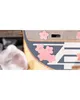 A close-up of a wooden puzzle station with cherry blossom decorations. Produktbild-Vorschau